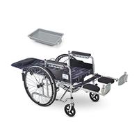 Sillas de ruedas de transporte plegables livianas, respaldo ajustable, neumáticos a prueba de explosiones Silla de ruedas para adultos, silla de ruedas para personas mayores con discapacidad, A, Halfl