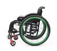 Sillas de ruedas deportivas manuales para adultos, silla de ruedas ligera de aleación de aluminio, con frenos de mano y ruedas traseras de liberación rápida