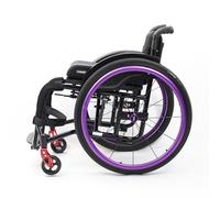 Sillas de ruedas deportivas manuales para adultos, silla de ruedas ligera de aleación de aluminio, con frenos de mano y ruedas traseras de liberación rápida
