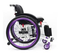 Sillas De Ruedas Deportivas Manuales Plegables con marco de aleación de aluminio,Silla De Ruedas Ligera Para Adultos,Silla de ruedas de tránsito,Extracción con un botón(Seat width 38cm/15in,C)