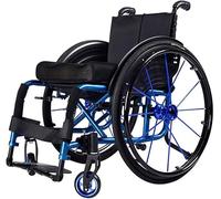 Sillas de ruedas deportivas, silla de ruedas autopropulsada manual, silla de transporte plegable de aluminio para usuarios discapacitados, cómoda silla de ruedas deportiva portátil
