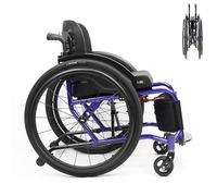 Sillas De Ruedas Deportivas Y De Ocio Para Adultos,silla De Ruedas De Transporte,silla De Ruedas Deportiva Ultraligera Plegable Todo Terreno,silla De Ruedas Manual Portátil De Aleación De Aluminio(Sea