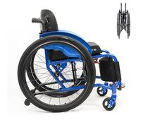 Sillas De Ruedas Deportivas Y De Ocio Para Adultos,silla De Ruedas De Transporte,silla De Ruedas Deportiva Ultraligera Plegable Todo Terreno,silla De Ruedas Manual Portátil De Aleación De Aluminio(Sea