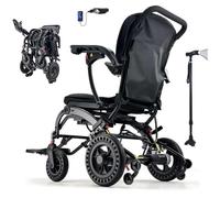 Sillas de ruedas eléctricas, ligeras, plegables y ergonómicas para adultos, de 100 kg, todoterreno, homologadas para viajes y aerolíneas, 20 Ah. (Silla de ruedas)