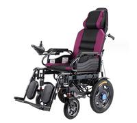 Sillas de ruedas eléctricas para adultos, nueva silla de ruedas eléctrica plegable ligera Wheelchai totalmente reclinable, con reposacabezas silla de ruedas eléctrica portátil (tamaño: B)