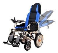 Sillas de ruedas eléctricas para adultos, nueva silla de ruedas eléctrica plegable ligera Wheelchai totalmente reclinable, con reposacabezas silla de ruedas eléctrica portátil (tamaño: A)