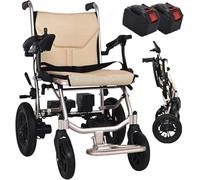 Sillas de ruedas eléctricas plegables for adultos, silla de ruedas eléctrica plegable liviana de 14 kg, silla eléctrica plegable con 2 baterías extraíbles, capacidad 300 lb(Wheelchair)