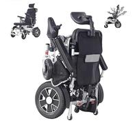 Sillas de ruedas eléctricas plegables y reclinables para adultos mayores, motor dual de 250 W con baterías de litio de 20 A, silla de ruedas eléctrica todoterreno, homologada para aerolíneas.