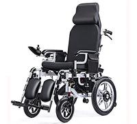 Sillas de ruedas eléctricas portátiles, sillas de ruedas de movilidad plegables móviles reclinables, para ayudar a las mujeres mayores embarazadas con discapacidades a usar/A / 128×62.5×128cm