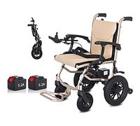 Sillas de ruedas eléctricas, silla de ruedas eléctrica plegable con batería dual extraíble, silla de ruedas autopropulsada de doble función, abierta/plegada en 1 segundo, liviana, para personas m