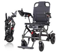 Sillas de ruedas eléctricas, sillas de ruedas eléctricas plegables y ligeras, scooters de movilidad motorizados for personas mayores, todoterreno, homologados por aerolíneas, batería de repuesto.(6AH)