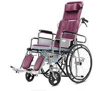 Sillas De Ruedas Móviles De Transporte Livianas Completamente Reclinadas Para Adultos, Silla De Ruedas Móvil De Transporte Liviano Autopropulsada Ligera Y Plegable Comodidad Portátil Rueda Móvil De