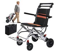 Sillas de Ruedas para Adultos - Silla de Ruedas de Transporte de Viaje Plegable y Liviana con Frenos de Mano - Carros para sillas de Ruedas con Asiento Transpirable de 18 Pulgadas de Ancho para Perso