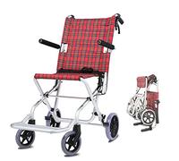 Sillas de Ruedas Plegables Silla de Ruedas Plegable Liviana, Plegable para niños, Rueda pequeña portátil, Viajes, Ancianos, Carro Simple pequeño, Freno portátil