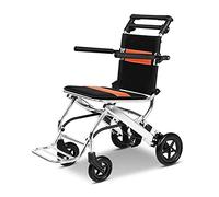 Sillas De Ruedas Plegables Silla De Ruedas Portátil Para Aviones Sillas De Ruedas De Transporte Silla De Ruedas Plegable De Viaje Con Reposapiés De Freno De Mano, Silla De Ruedas Ultraligera Para An