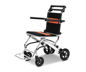 Sillas De Ruedas Plegables Silla De Ruedas Portátil Para Aviones Sillas De Ruedas De Transporte Silla De Ruedas Plegable De Viaje Con Reposapiés De Freno De Mano, Silla De Ruedas Ultraligera Para An