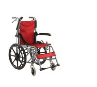 Sillas de Ruedas Plegables Sillas de Ruedas de Transporte Ultraligeras de Acero al Carbono con Freno Doble y cojín de Panal