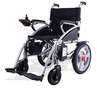 Sillas de ruedas Silla de ruedas eléctrica, palanca de control de dirección de 360 ° con motor dual de 250 W, silla de ruedas eléctrica plegable multifunción liviana adecuada para personas mayores dis