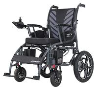 Sillas de ruedas Silla de ruedas eléctrica plegable completamente automática, motor dual de 500 W, diseño de absorción de impactos frontal para silla de ruedas eléctrica ultraligera, soporta 100 kg