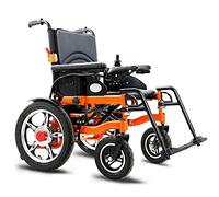 Sillas de ruedas Silla de ruedas eléctrica plegable para trabajo pesado Control inteligente plegable instalado hacia la izquierda o hacia la derecha Joystick de 360 ° con pasamanos Batería de litio de