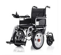 Sillas de ruedas Silla de ruedas eléctrica plegable Silla de viaje de tránsito portátil con reposabrazos que se puede abrir Scooter automático compacto inteligente,Negro