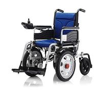 Sillas de ruedas Silla de ruedas eléctrica plegable Silla de viaje de tránsito portátil con reposabrazos que se puede abrir Scooter automático compacto inteligente,Azul