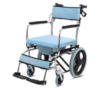 Sillas de ruedas Silla de ruedas plegable, aleación de aluminio, cinturón ligero, inodoro, multifunción, portátil for ancianos, reposapiés, deporte, tránsito ligero Adulto