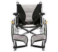 Sillas de ruedas Silla de ruedas plegable de aleación de aluminio Sillas de ruedas autopropulsadas plegables portátiles livianas con freno de mano Bloqueo manual