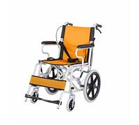 Sillas de Ruedas Silla de Ruedas Plegable de Viaje de tránsito, Silla de Ruedas para Vida de Oficina Silla de Ruedas para Ancianos Silla de Ruedas Manual súper liviana,Naranja