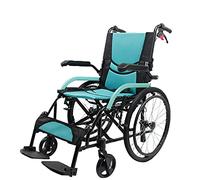 Sillas de ruedas Silla de ruedas plegable de viaje, silla de ruedas manual plegable, marco de aleación de aluminio, rueda trasera de 20 pulgadas, bolsa de almacenamiento trasera de gran capacidad de