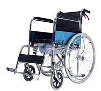 Sillas de Ruedas Silla de Ruedas Plegable Marco liviano Plegable Silla de Viaje de tránsito portátil Carro de Enfermería Multifuncional portátil para Ancianos,Negro