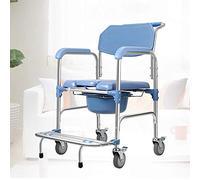 Sillas de ruedas Silla de ruedas plegable para rehabilitación de ducha, cómoda para personas mayores discapacitadas, silla de baño, silla de ducha reclinable profesional, elevador de pacientes multif