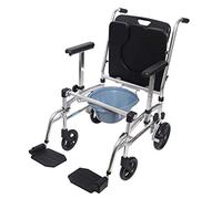 Sillas de Ruedas Silla de Ruedas Plegable Silla con Inodoro móvil Plegable Puede Tomar un baño con una Mesa Sillas de Ruedas portátiles multifunción para Personas Mayores discapacitadas