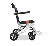 Sillas de Ruedas Silla de Ruedas Plegable, Silla de Ruedas Manual para Adultos autopropulsada, súper liviana, sillas de Ruedas con Estructura de Aluminio para Personas Mayores, discapacitadas y disca