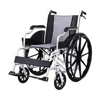 Sillas de Ruedas Sillas de Ruedas Autopropulsadas Plegables Movilidad Silla de Ruedas Plegable de Aluminio Liviana con diseño Metálico Compacto,Gray