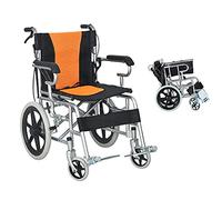 Sillas de ruedas Sillas de ruedas plegables, Silla de ruedas plegable Peso neto 11 kg Plegable Ligero Portátil Ancianos Pequeños Viajes Scooter para discapacitados Carro,A