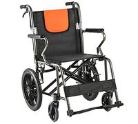 Sillas de ruedas Sillas de ruedas plegables,Silla de ruedas plegable Peso neto 12 kg,Asiento ensanchado,Respaldo alto,4 frenos,Patinete de ruedas pequeñas de 14 pulgadas fácil de plegar para personas