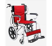 Sillas de Ruedas Sillas de Ruedas Plegables Sillas de Ruedas Livianas de Aluminio Carro Scooter Autopropulsado Cómoda Silla de Ruedas portátil,Red
