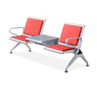 Sillas de sala de espera, sillas de recepción de poliuretano con mesa pequeña, muebles de oficina para aeropuerto, banco, hospital, salón