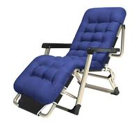 Sillas de salón de césped plegables sillas de gravedad cero sillón reclinable silla de relajante de ocio para playa jardín de jardín de patio para acampar al aire libre 250 kg de peso - azul FANDIAO