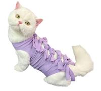 Sillas de traje quirúrgico transpirable para gatos postoperatorios - Ropa protectora anti-lamiendo para gatos - Mono suave cuidado en el hogar confort interior
