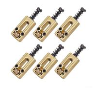 Sillas de trémolo Roller Bridge, 6 piezas, para guitarras eléctricas TL, construcción de aleación de zinc, reduce la rotura de la cuerda, mejora la estabilidad de la resistencia y el tono (dorado)