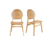 Sillas escandinavas de madera clara (juego de 2) ELTON