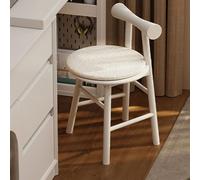 Sillas Escritorio Ergonómica,Sillón De Tocador De Madera con Respaldo,Taburete De Tocador,para Computadora,Tocadors,Etudio,Dormitorio,Sala De Maquillaje(White)