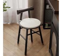 Sillas Escritorio Ergonómica,Sillón De Tocador De Madera con Respaldo,Taburete De Tocador,para Computadora,Tocadors,Etudio,Dormitorio,Sala De Maquillaje(Black)