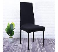 sillas. Fundas for sillas de comedor con respaldo estrecho a cuadros de forro polar grueso for silla de cocina, funda for asiento de hotel, restaurante, banquete (color: azul, especificación: 2 unidad