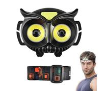 Sillas Linterna frontal, faros para la frente, Linterna frontal de pesca brillante, Faros LED impermeables de leja de búho de dibujos animados, faro alimentado por batería para la pesca de camping