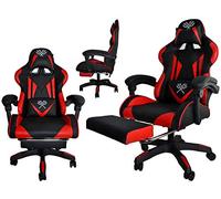 Sillas marca Iso Trade modelo Black & Red Player Bucket Gaming Swivel Office Chair 8979