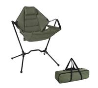Sillas mecedoras colgantes, mecedoras de camping plegables, portátil al aire libre con respaldo alto | de exterior con respaldo alto, ajustable y plegable, 55x20x2