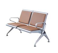 Sillas para salas de espera de hospitales, bancos con brazos para salas de espera en aeropuertos y empresas: asientos de recepción duraderos para hospitales y mercados., Brown-120x65x78cm/47x26x31"